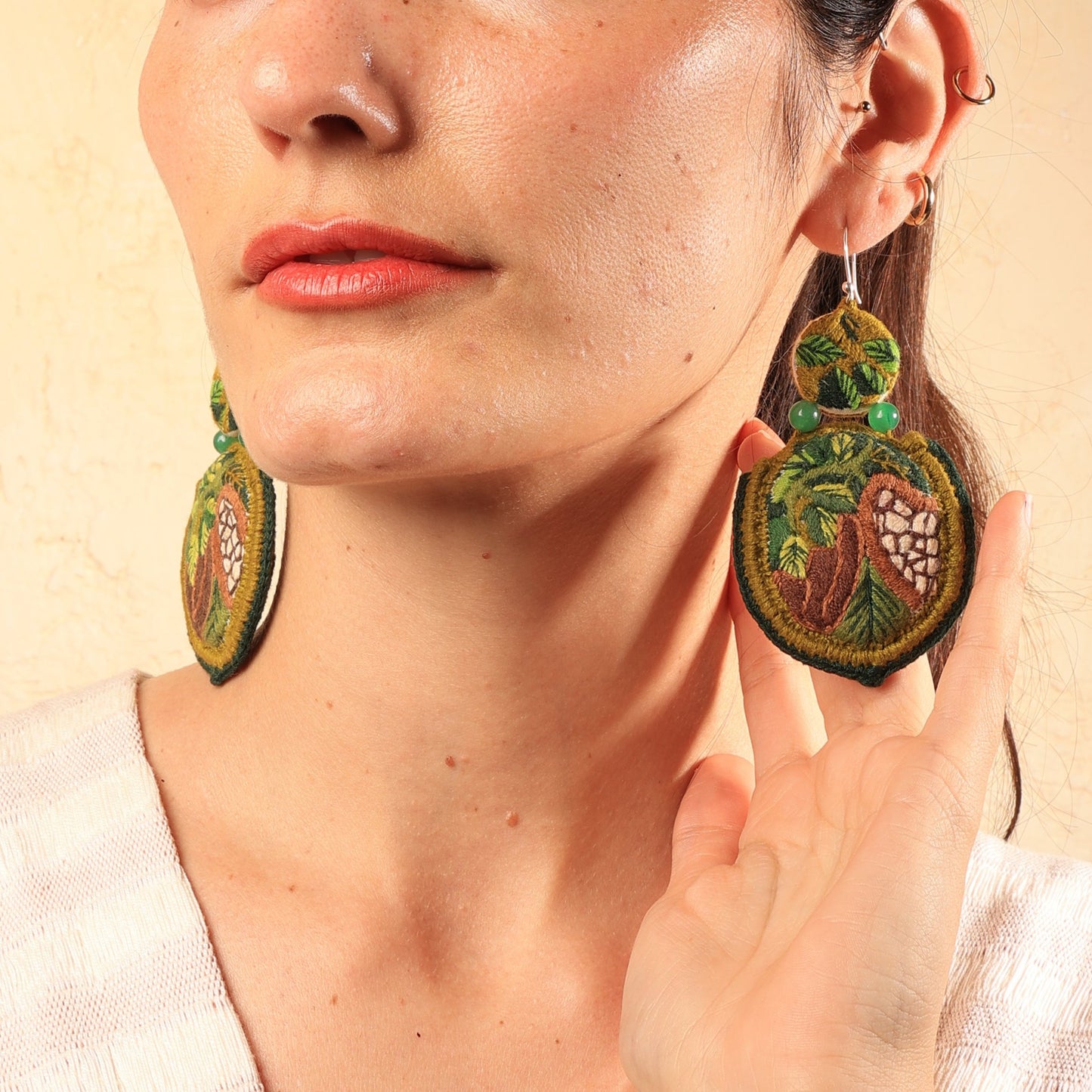 "Cocoa jungle" earrings