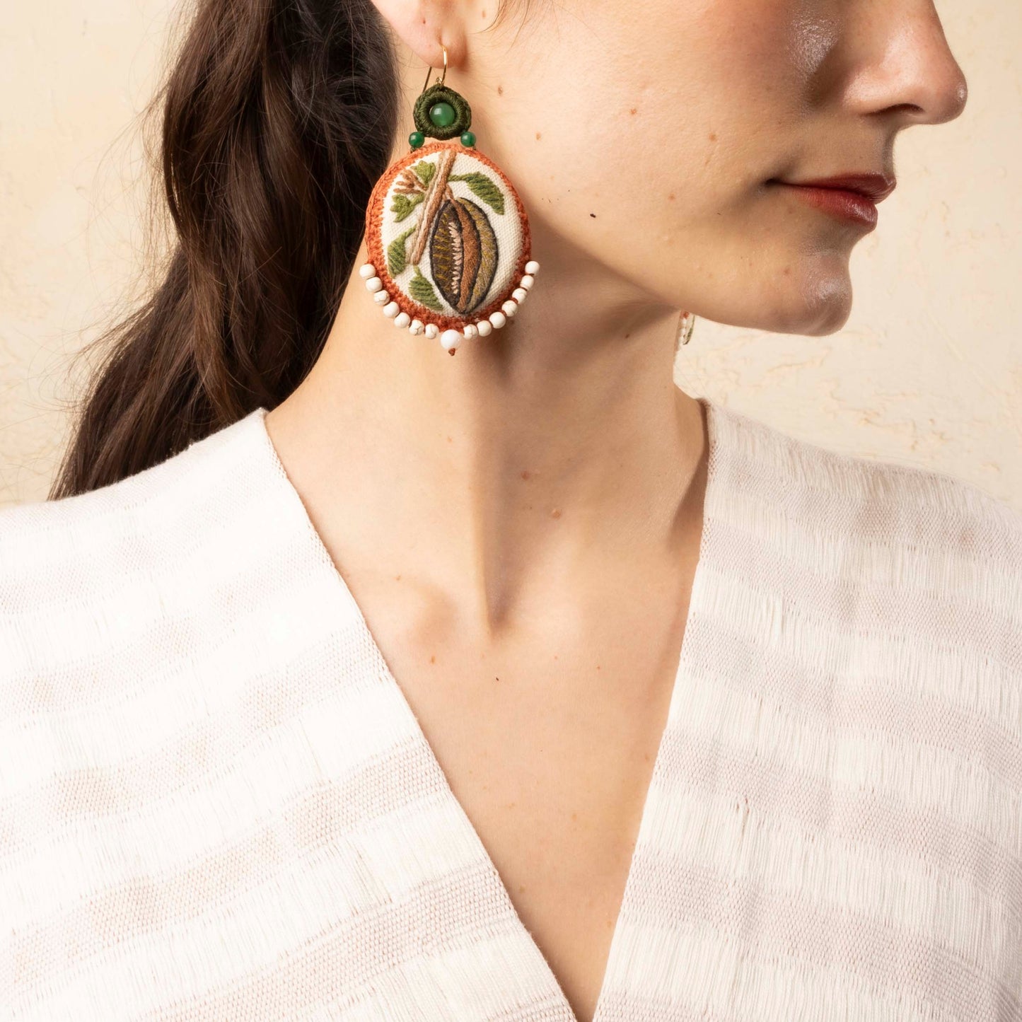"Terracotta cocoa" earrings